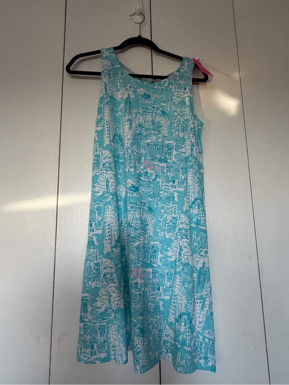 Lilly Pulitzer Aqua & White Sleeveless Sundress